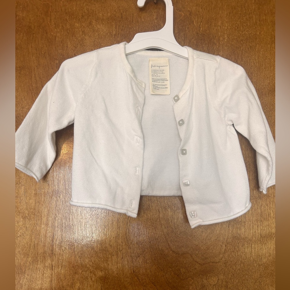 First Impressions Cream Baby Sweater